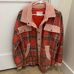 Panache Vibrant Plaid Teddy Jacket